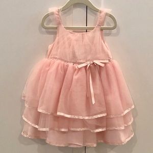 Janie and Jack pink tiered dress